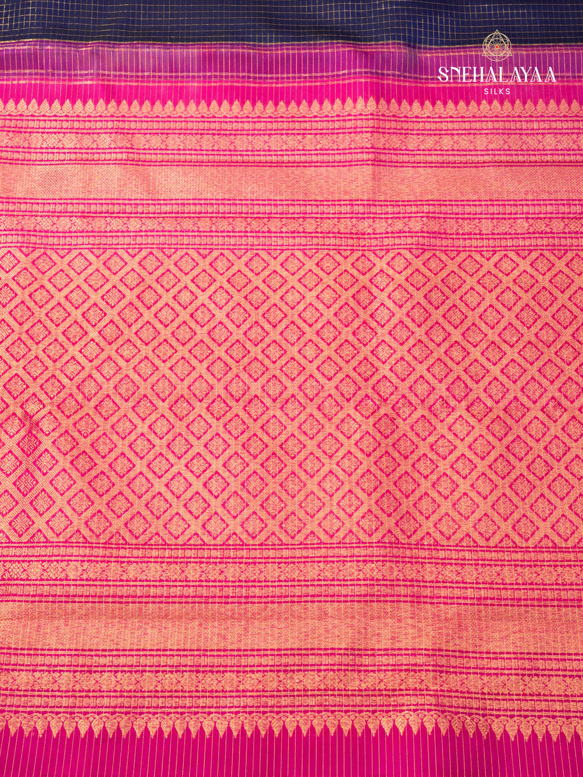 Navy Blue Kanjivaram Silk Saree