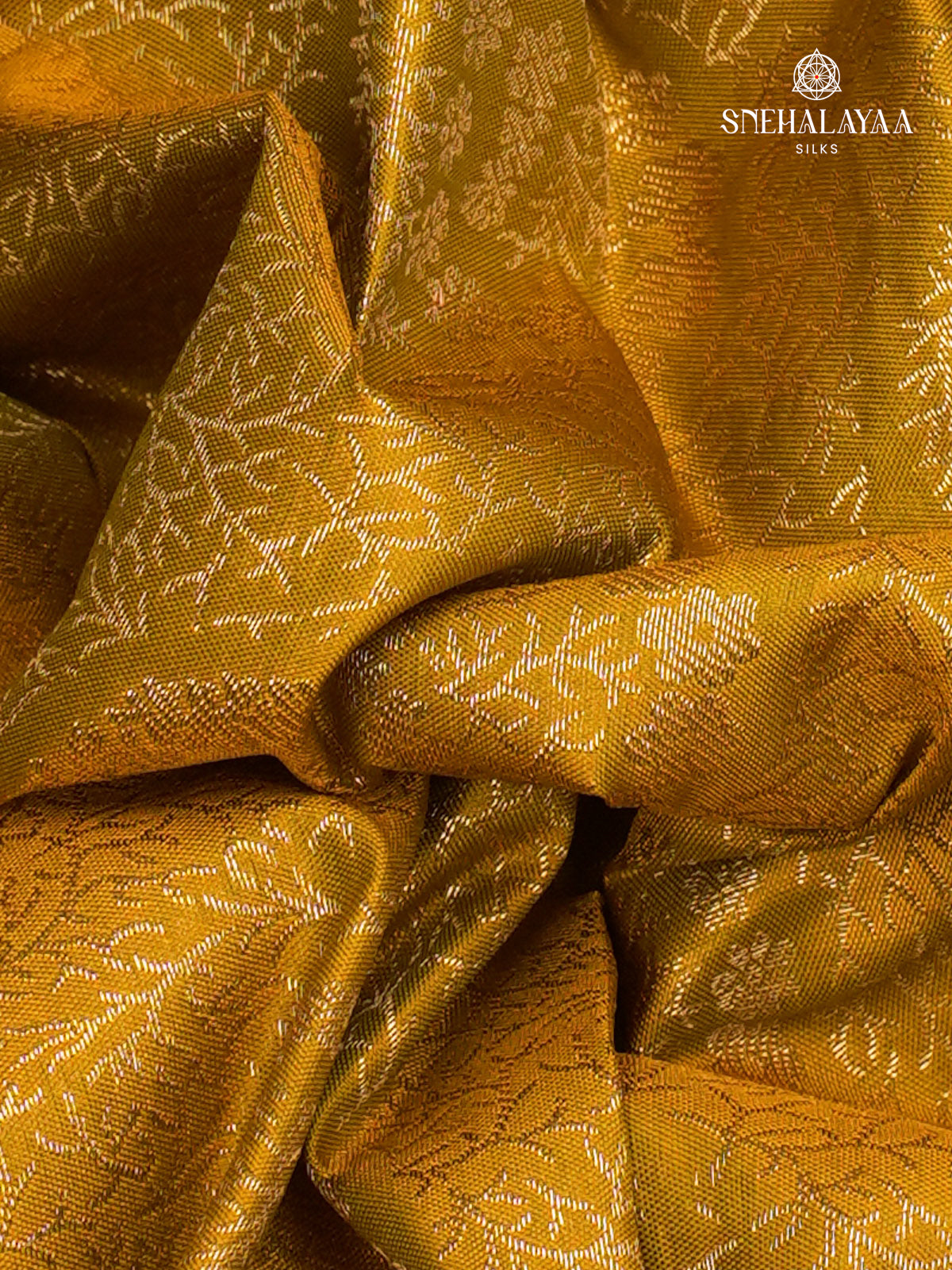 Mustard Yellow Art Silk Saree