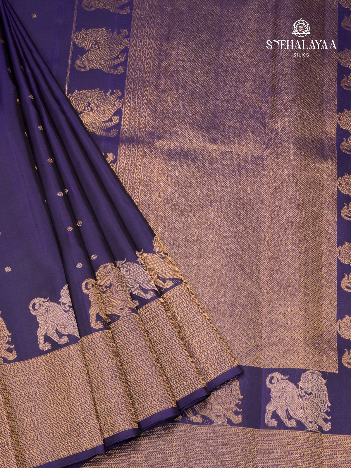 Purple Kanjivaram Silk Saree