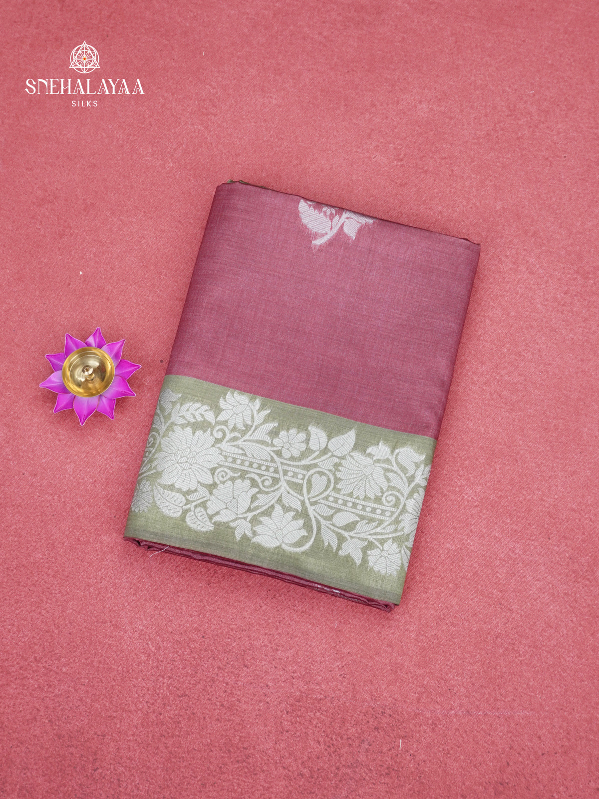 Pastel Pink Jute Saree