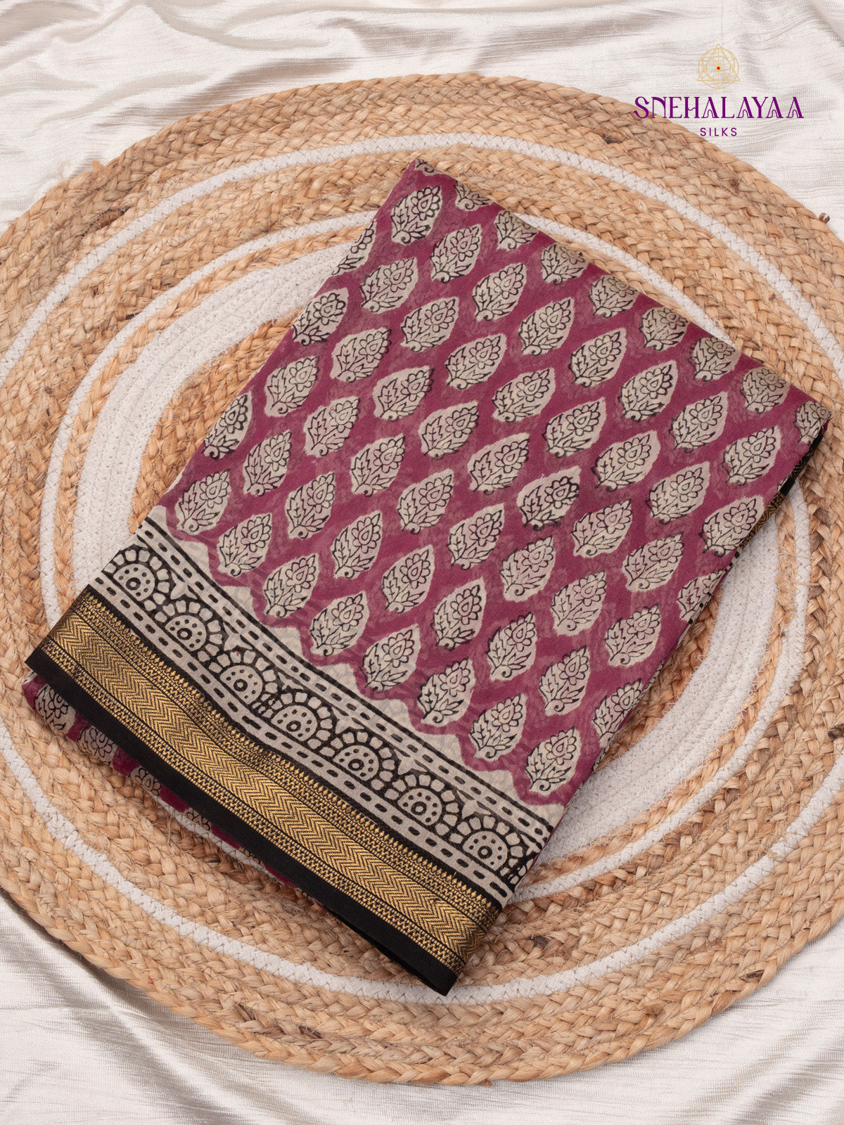 Plum Chanderi Saree