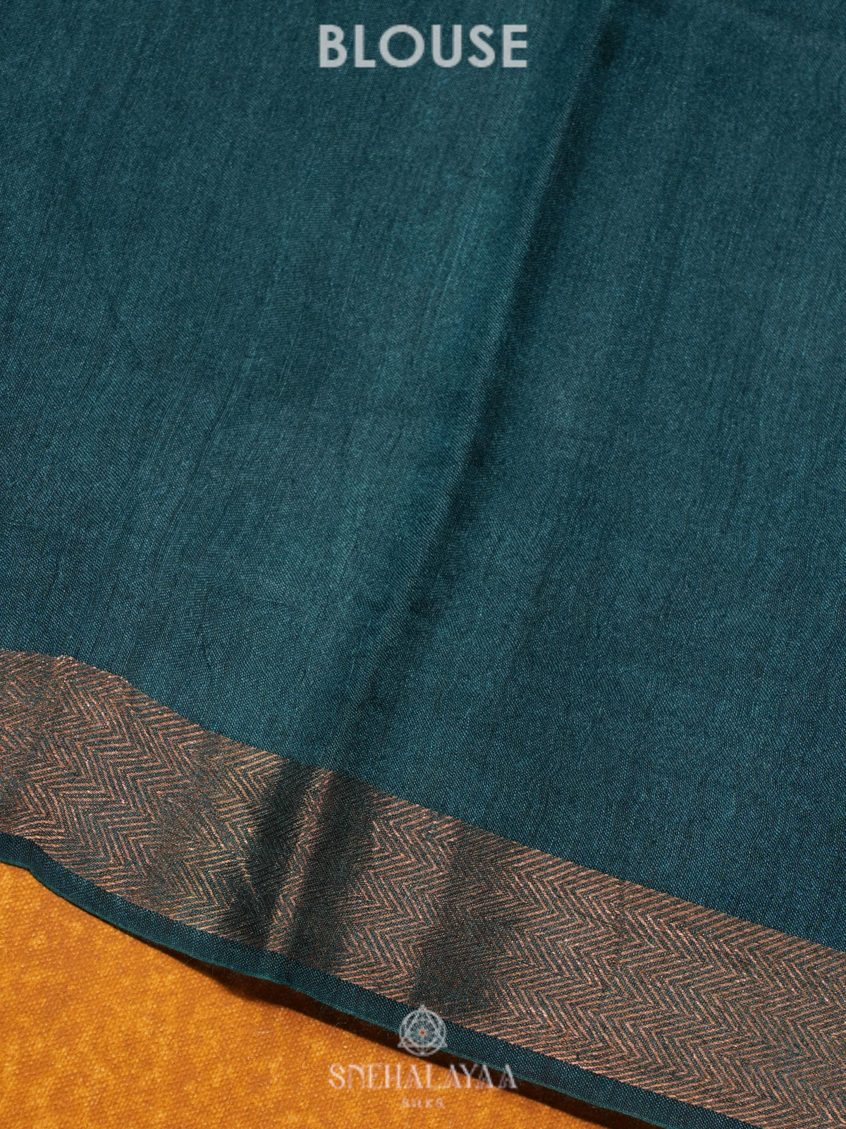 Peacock Blue Chanderi Saree