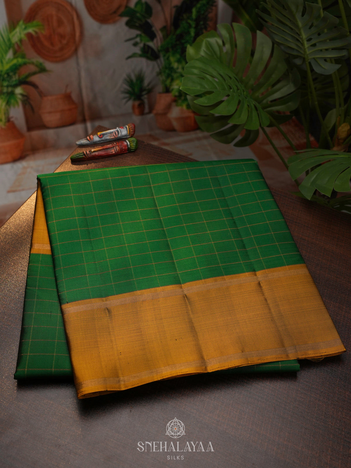 Emerald Green Soft Silk Saree