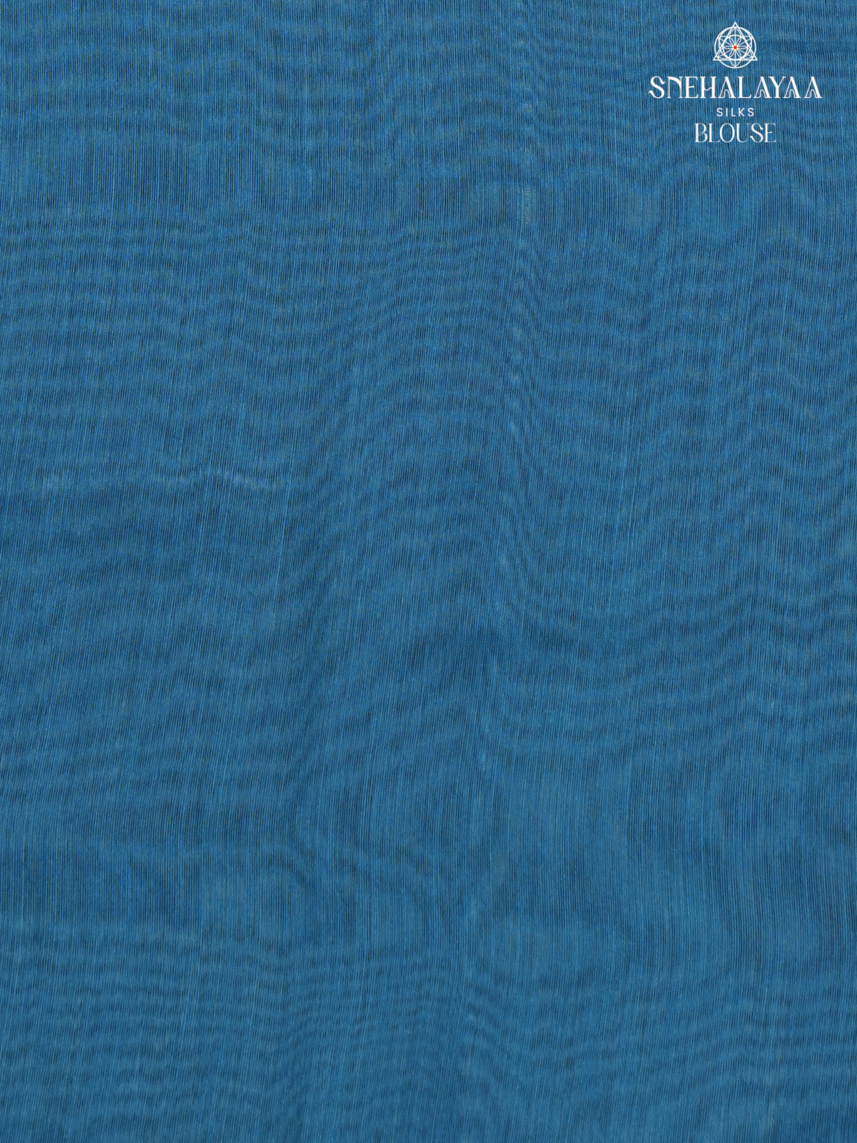 Teal Blue Printed Linen Saree