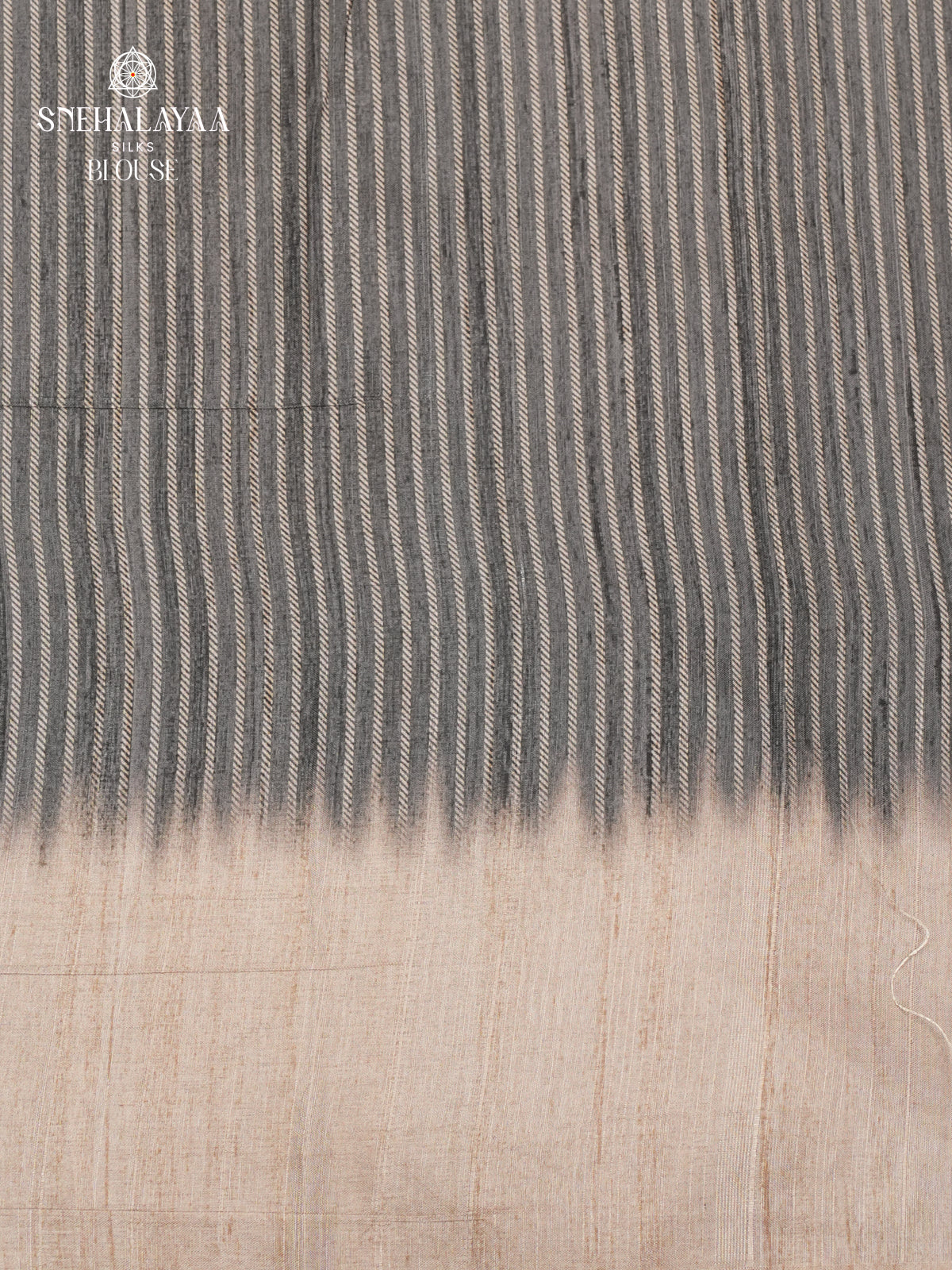 Grey Tussar Embroidery Saree