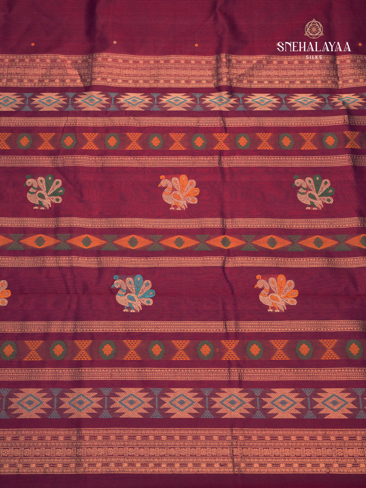 Maroon Kanchi Silk Cotton Saree