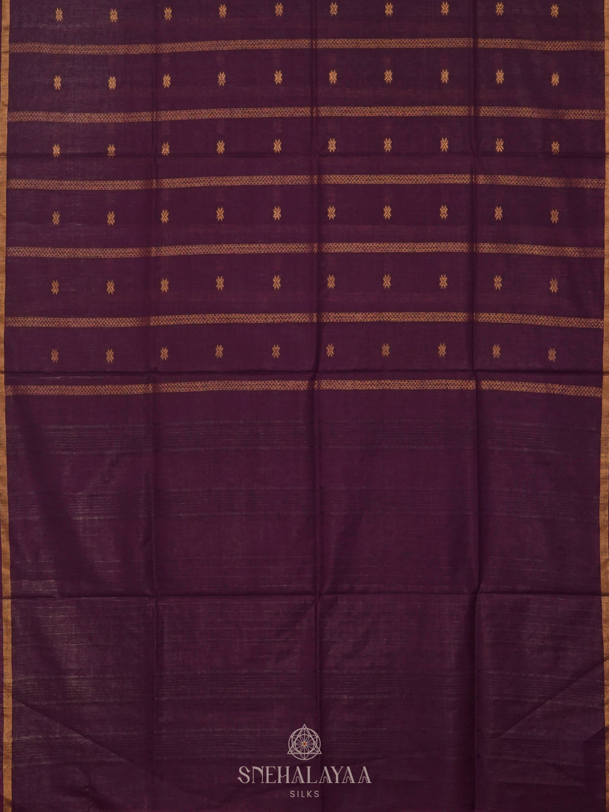 Purple Bamboo Silk Saree