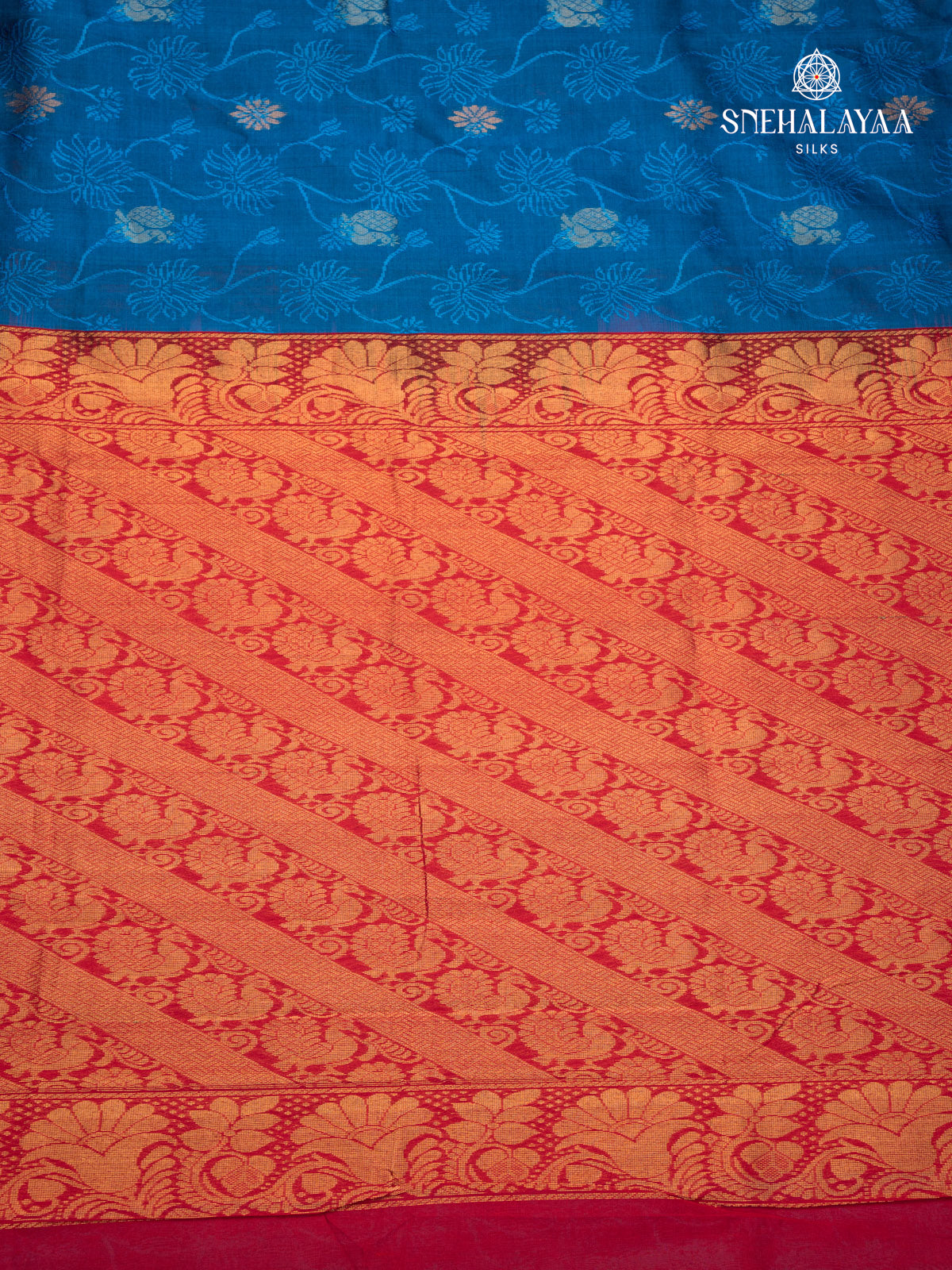 Navy Blue Kanchi Silk cotton Saree