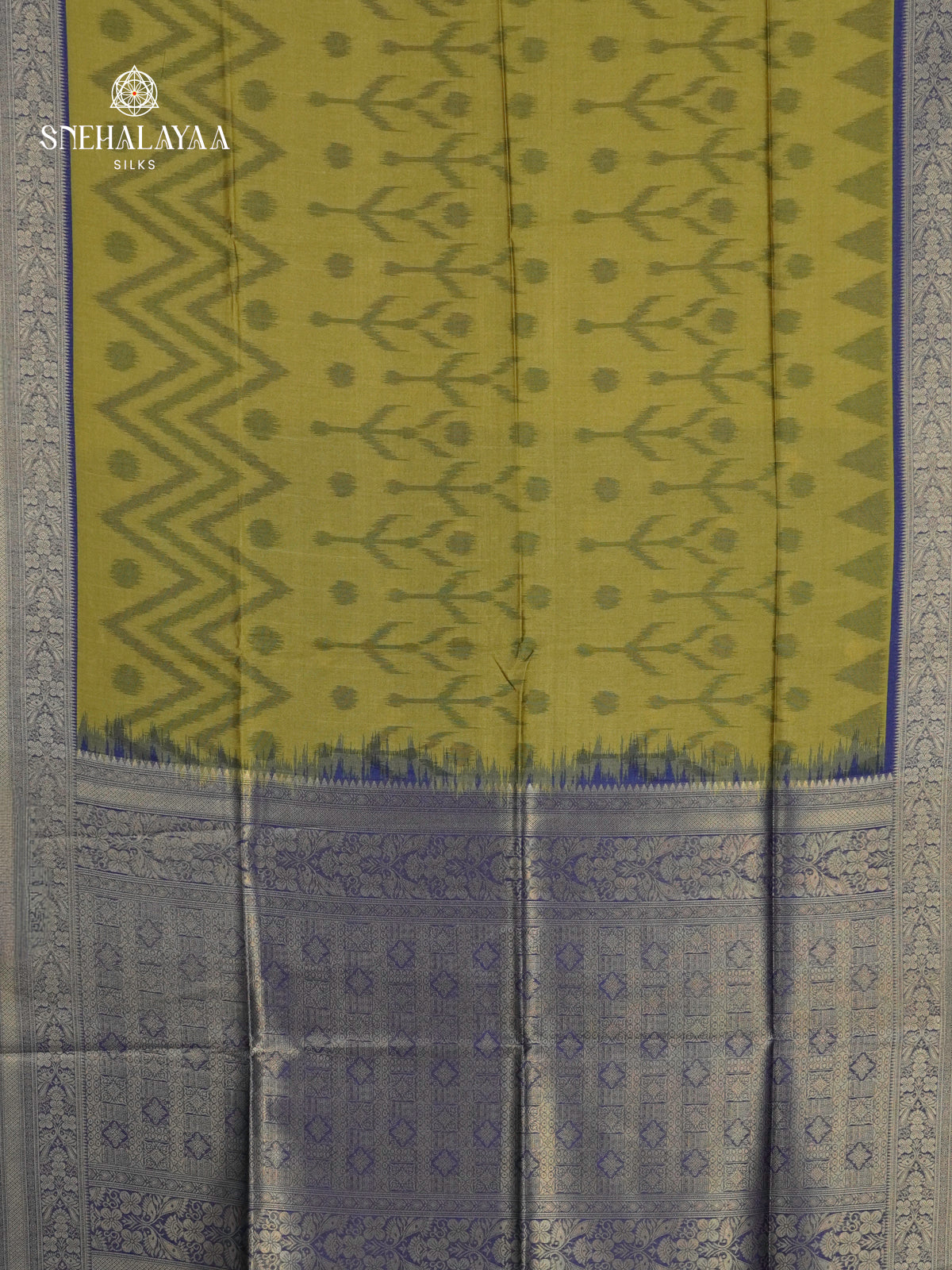 Olive Green Jute Saree