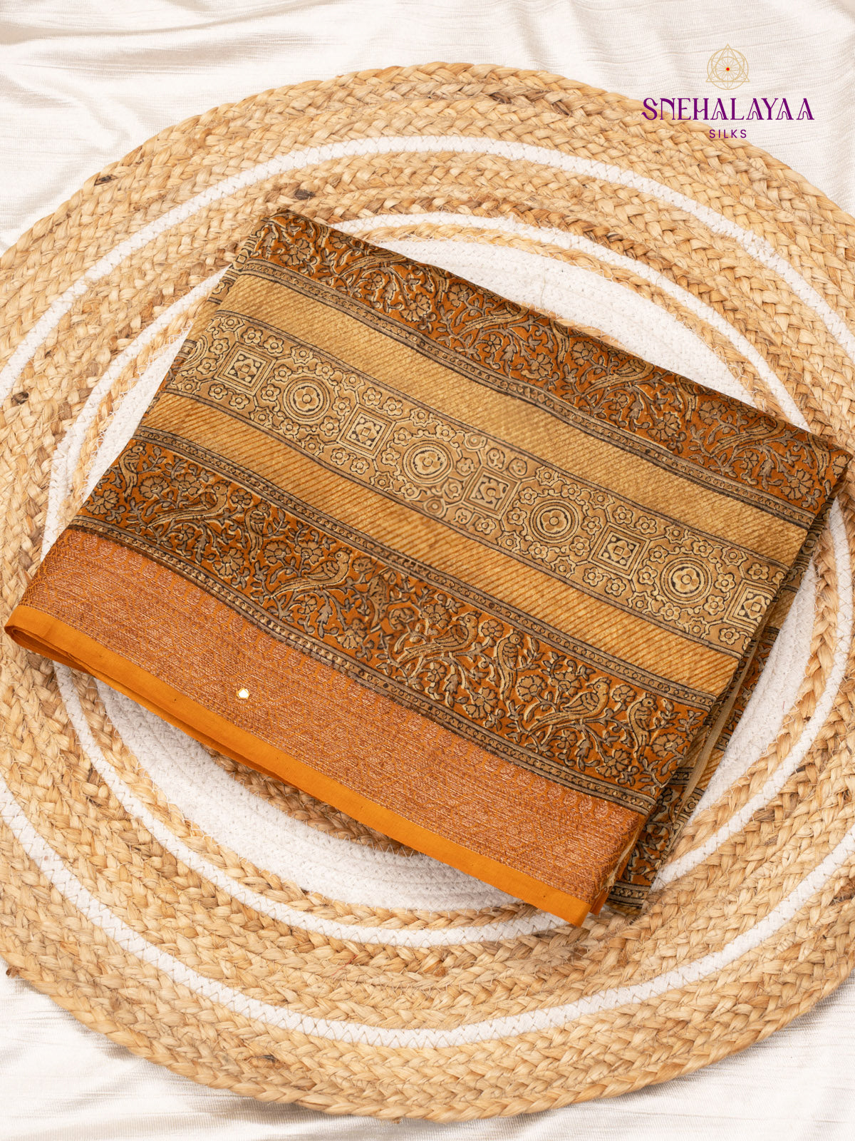 Brown Chanderi Saree