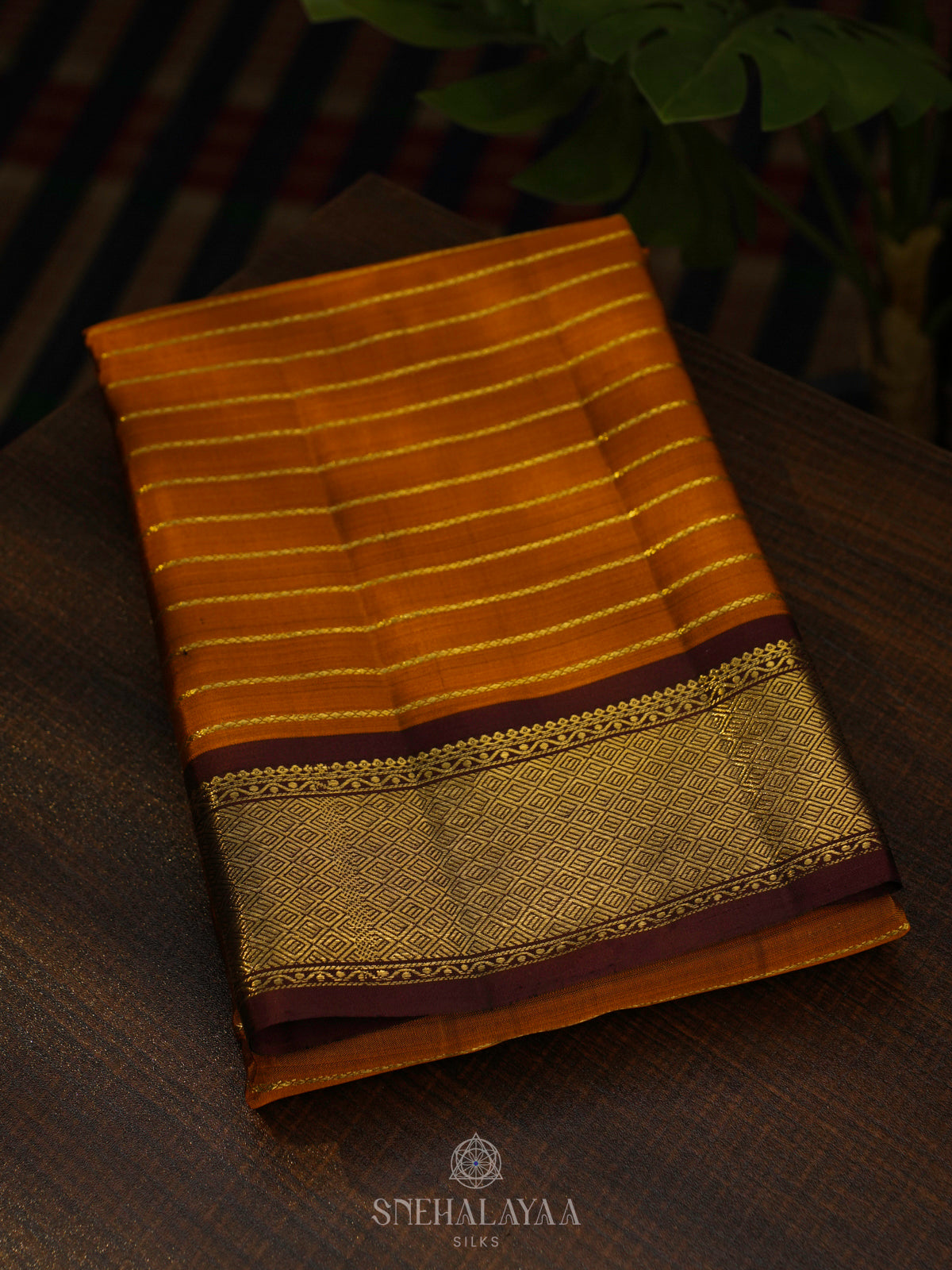 Mustard Kanjivaram Silk Saree