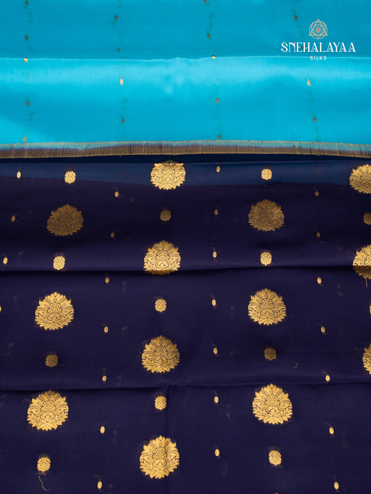 Sky Blue Mysore Silk Saree