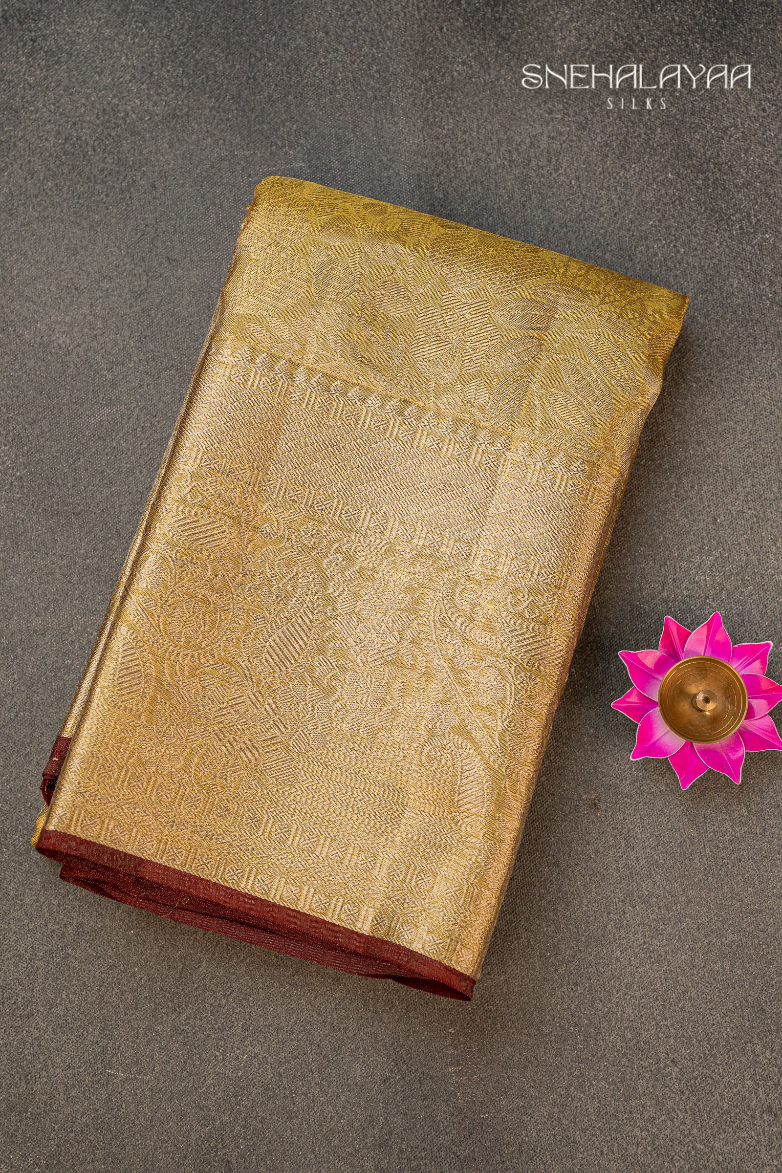 Gold Tissue Kancheevaram Silk Saree