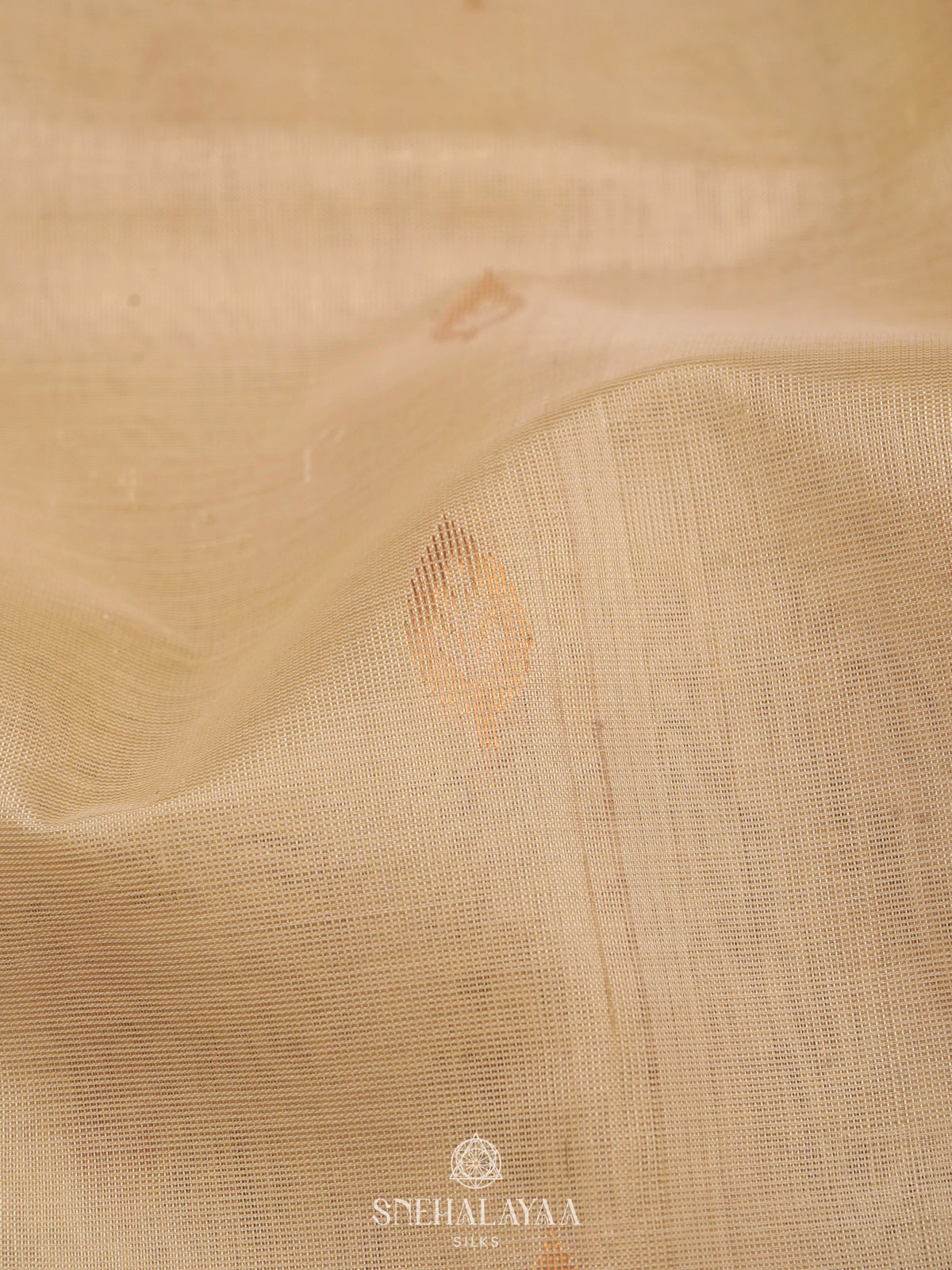 Cream Kanchi Silk Cotton Saree