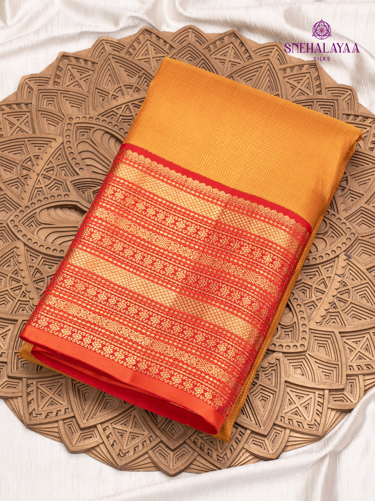 Mango Yellow Kanjivaram Silk Saree