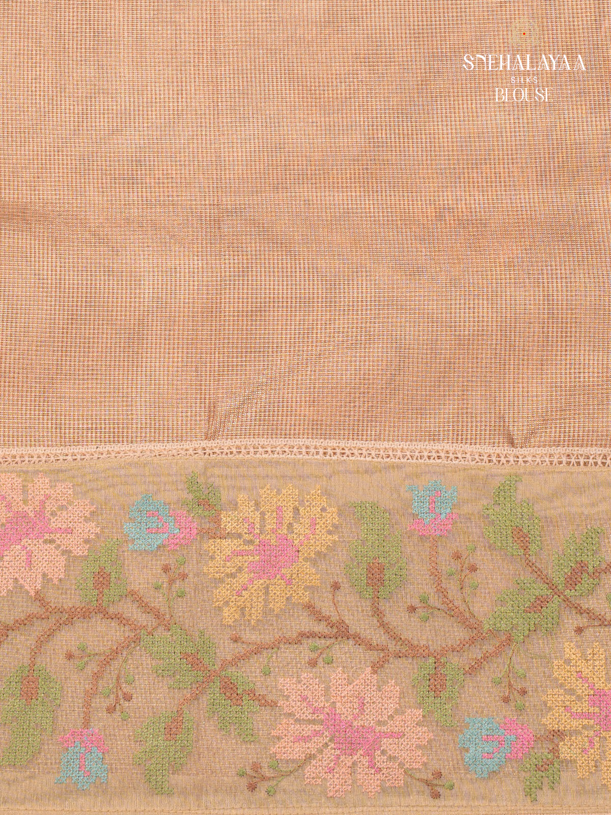 Sandal Kota Embroidery Saree