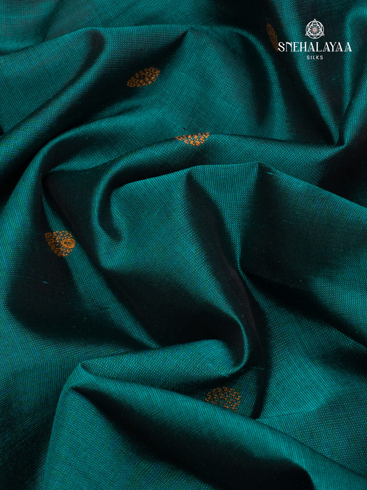 Teal Green Kanchi Silk Cotton Saree