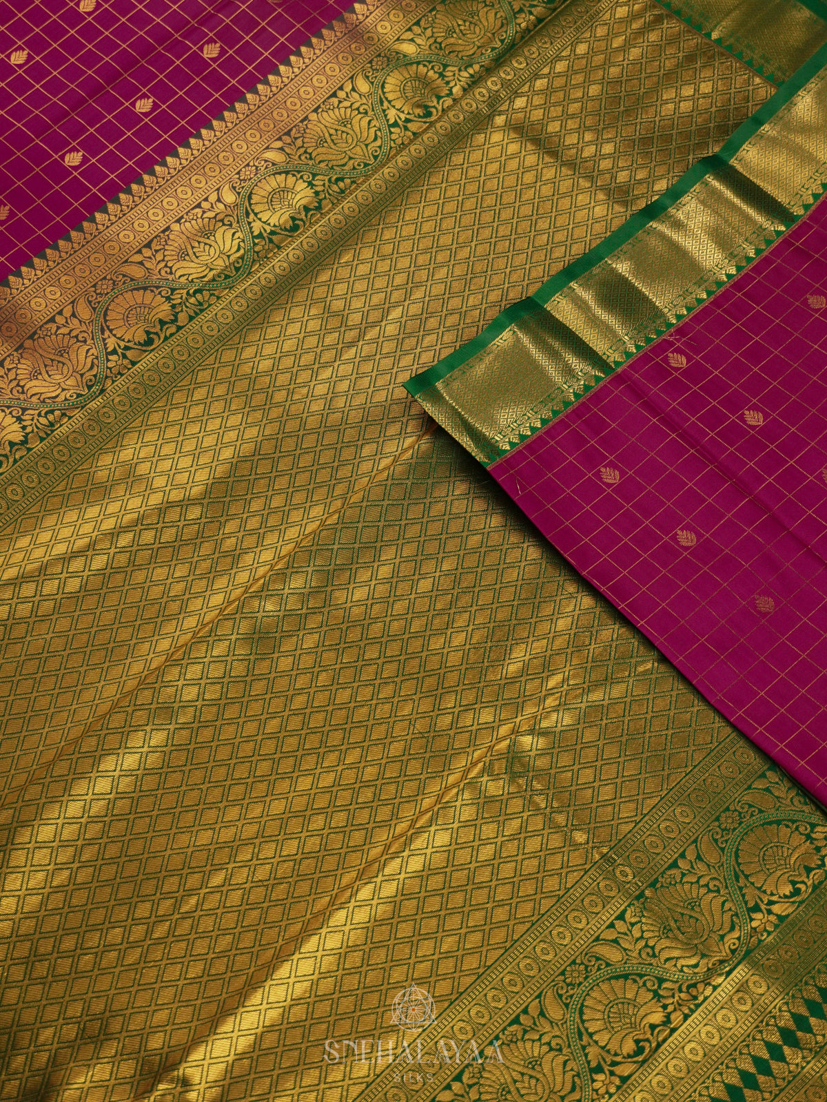 Magenta Art Silk Saree