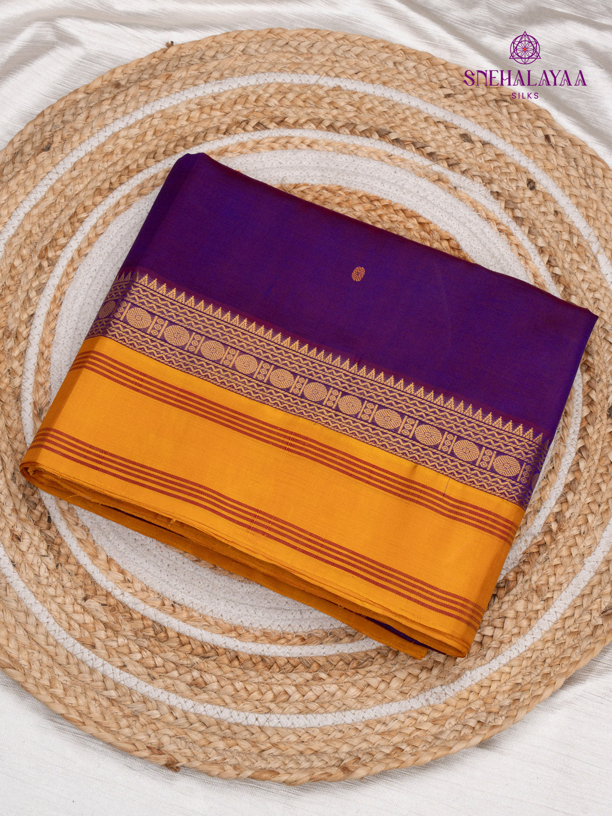 Purple Kanchi Silk Cotton Saree