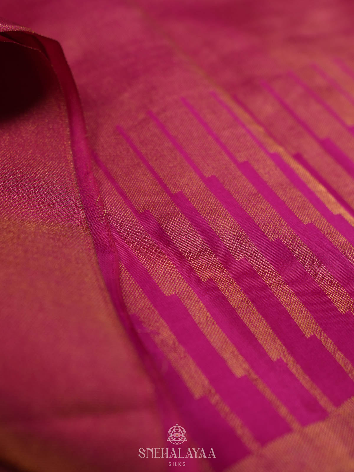 Pink Kanjivaram silk saree