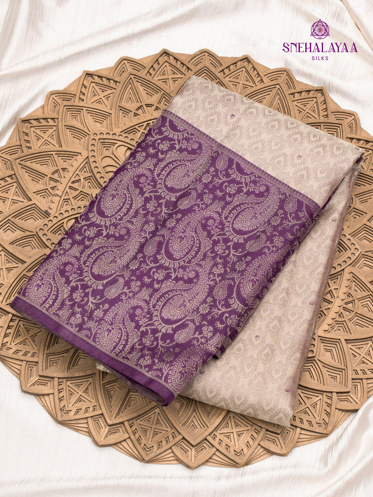 Sandal Kanjivaram Silk Saree