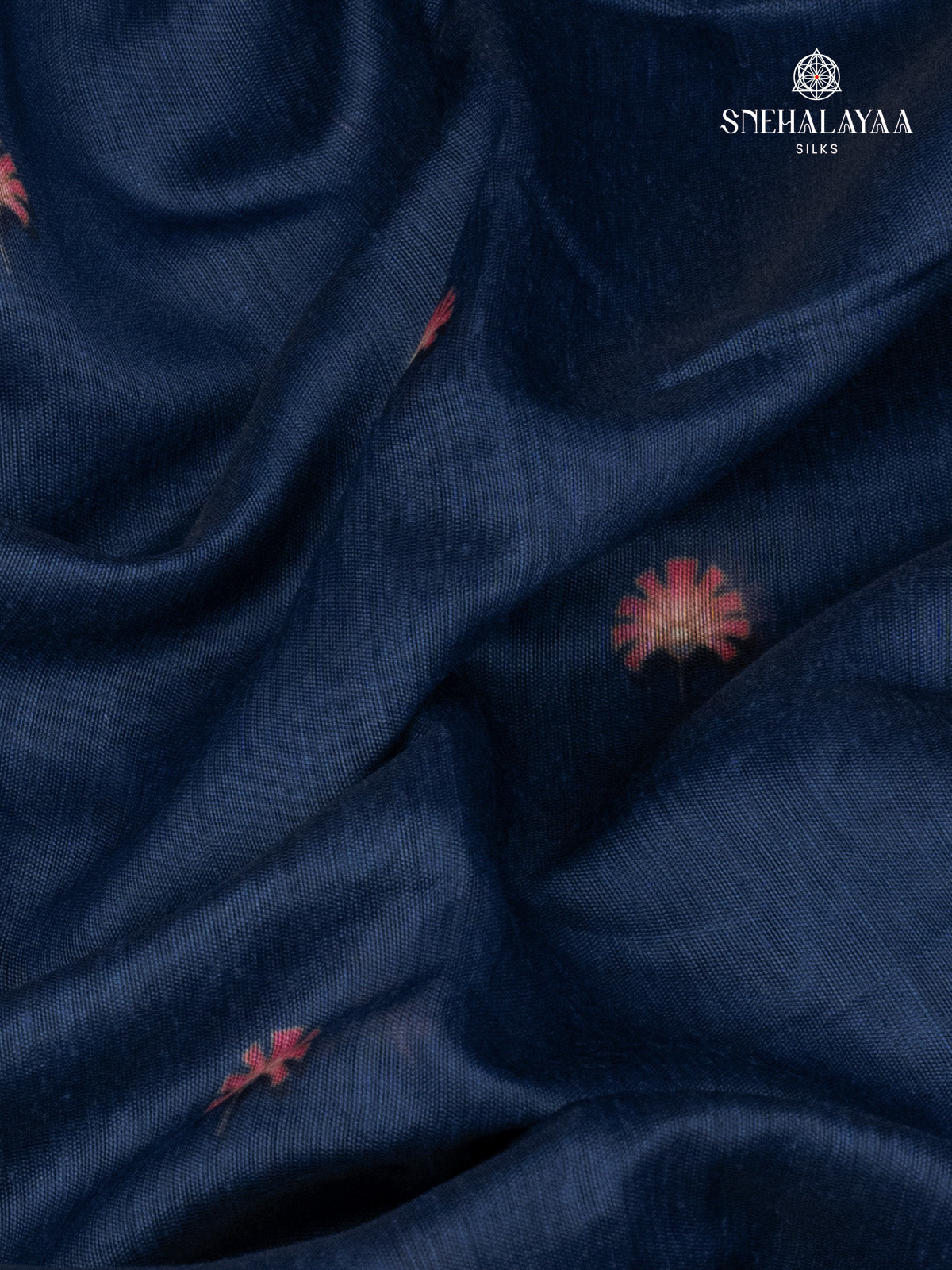 Navy Blue Linen Saree