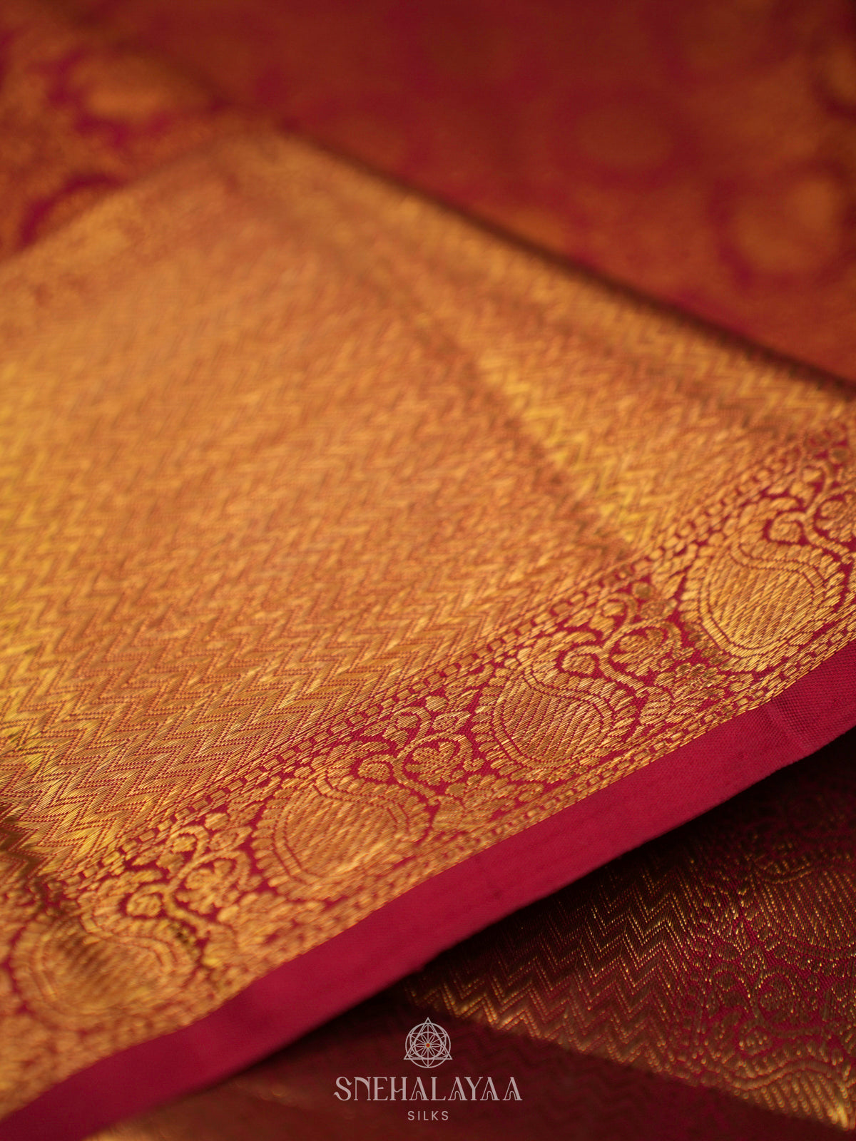 Orange Kanjivaram Silk Saree