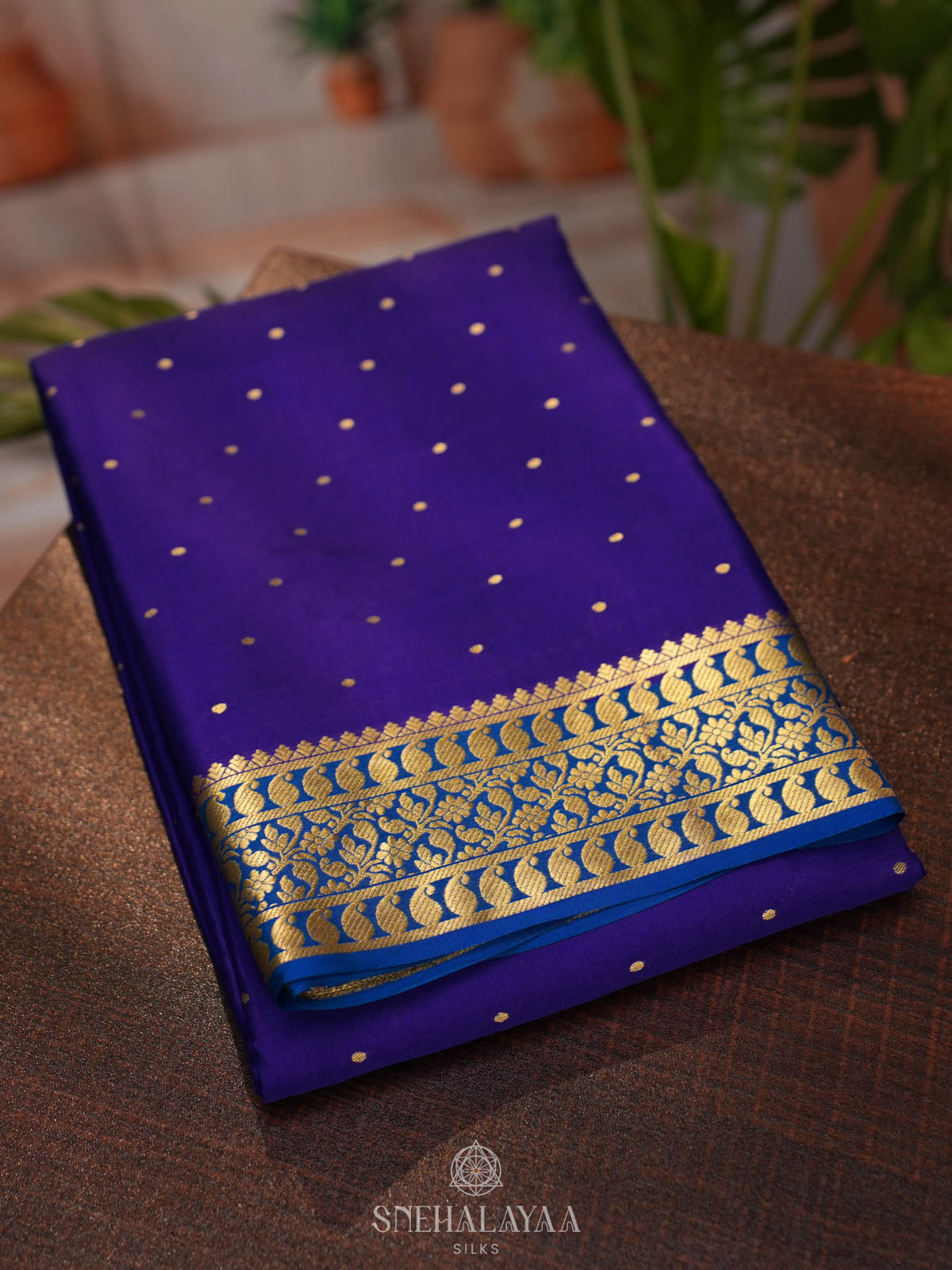 Purple Mysore Silk Saree