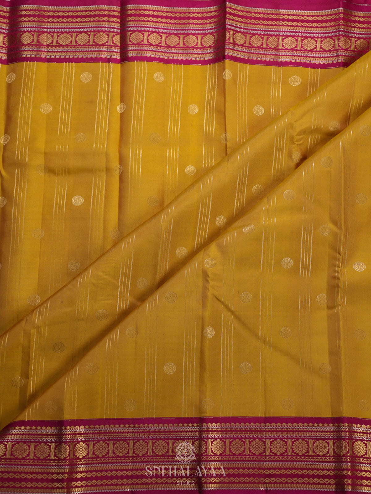 Yellow Kanjivaram Silk Saree