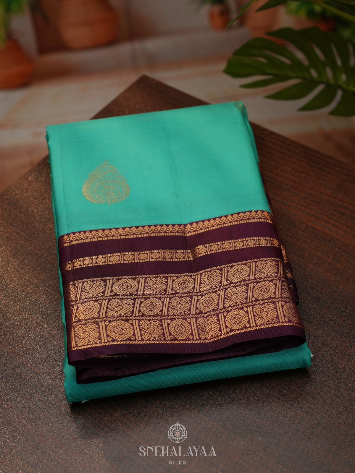 Sky Blue Kanjivaram Silk Saree