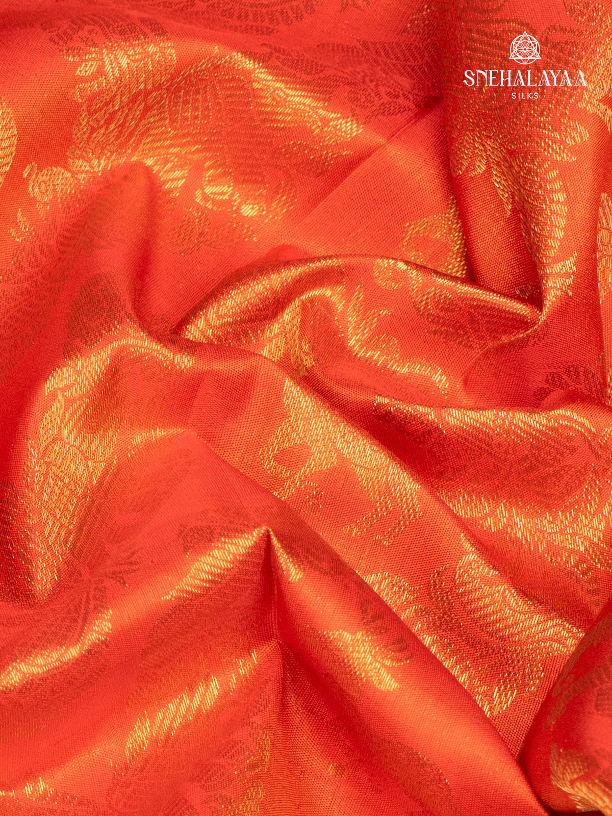 Orange Kanjivaram Silk Saree
