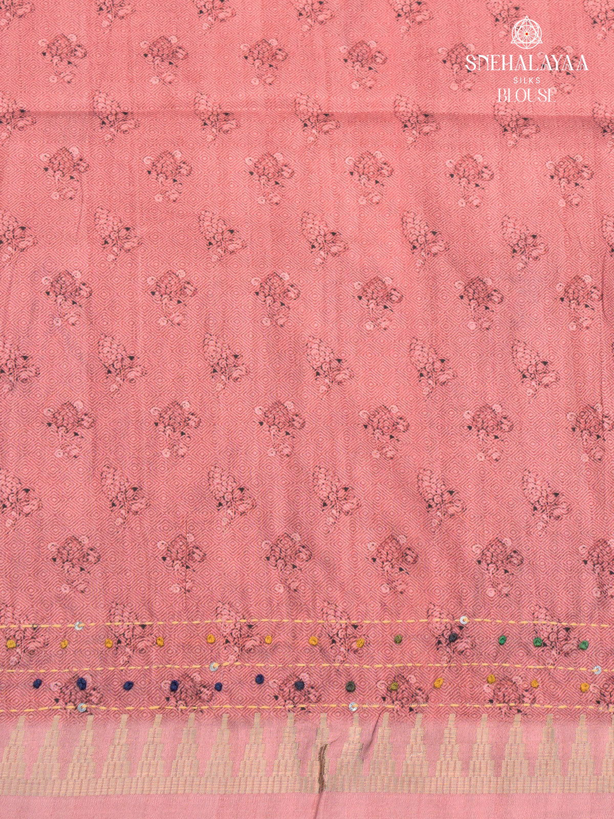 Pastel Pink Tussar Saree