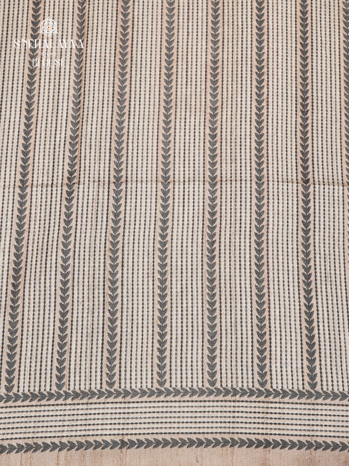 Grey Tussar Embroidery Saree