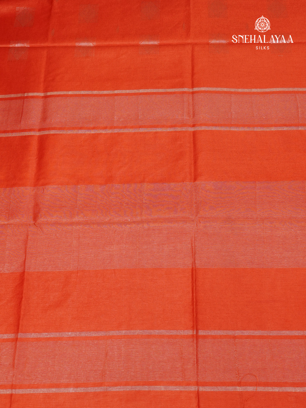 Orange Bamboo Silk Saree