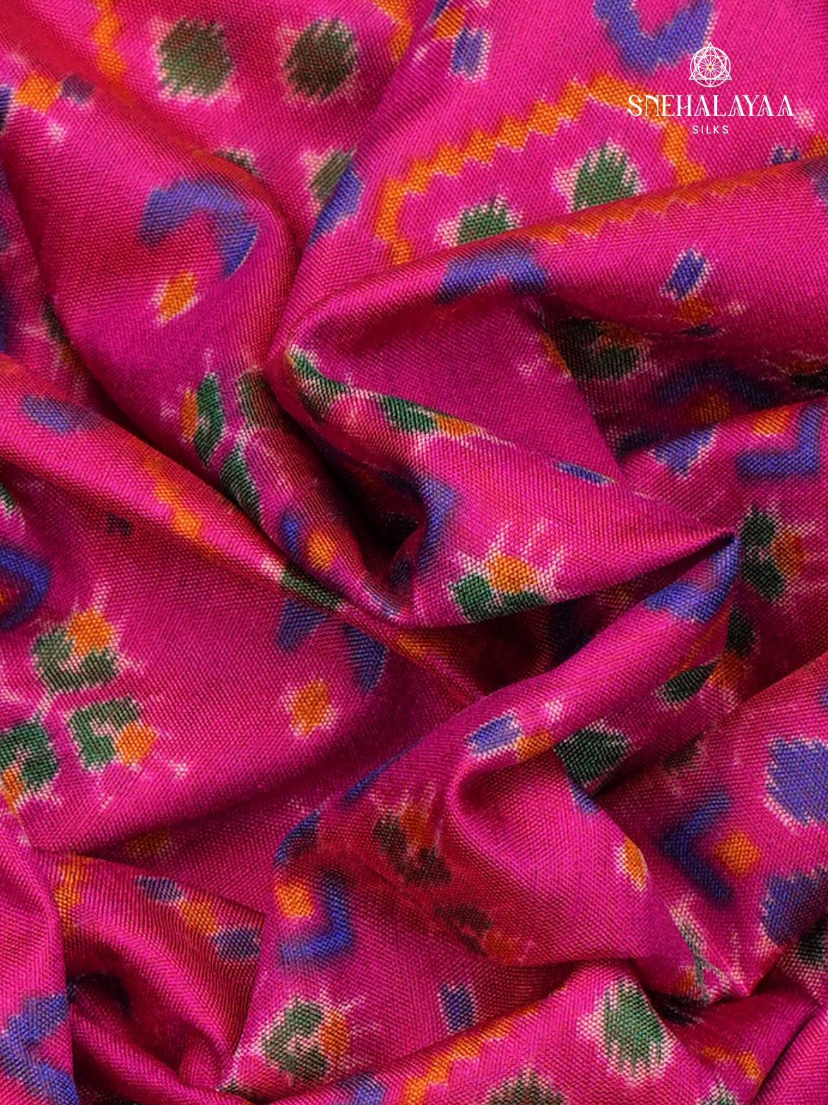 Rani Pink Ikat Saree