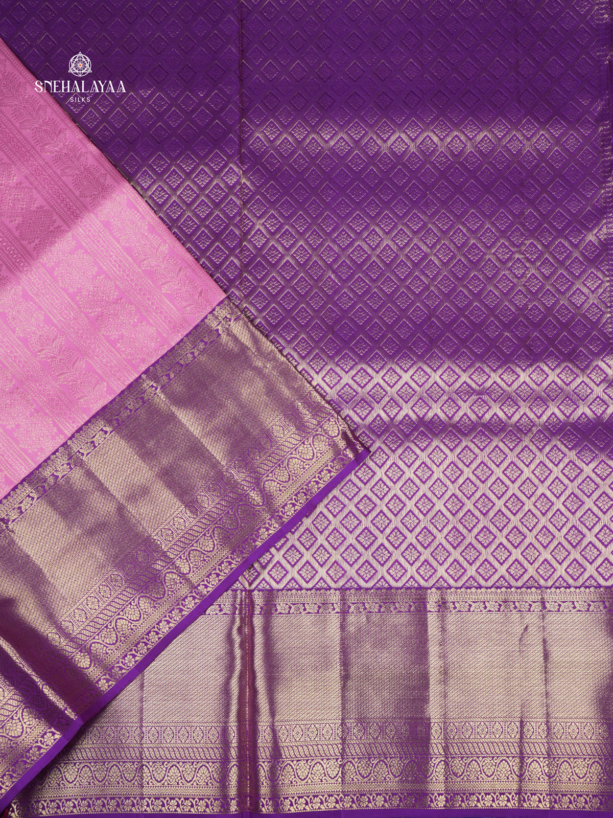 Lavender Kanjivaram Silk Saree