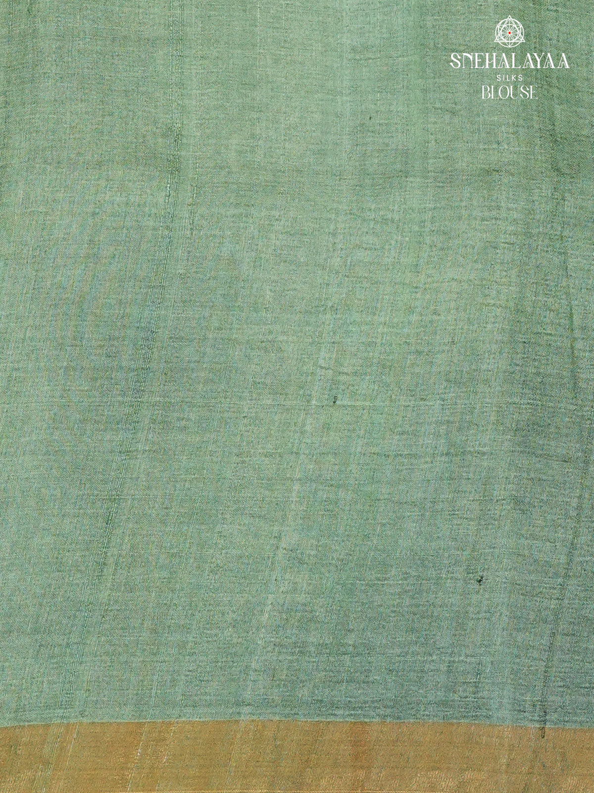 Teal Green Tussar Silk Saree
