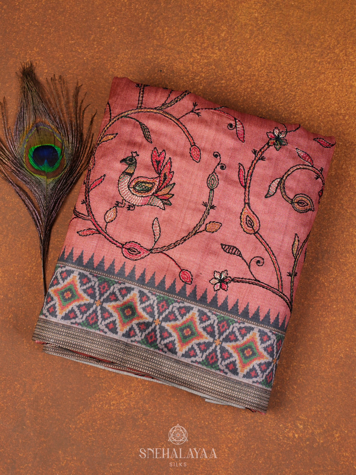 Rosewater Pink Jute Saree