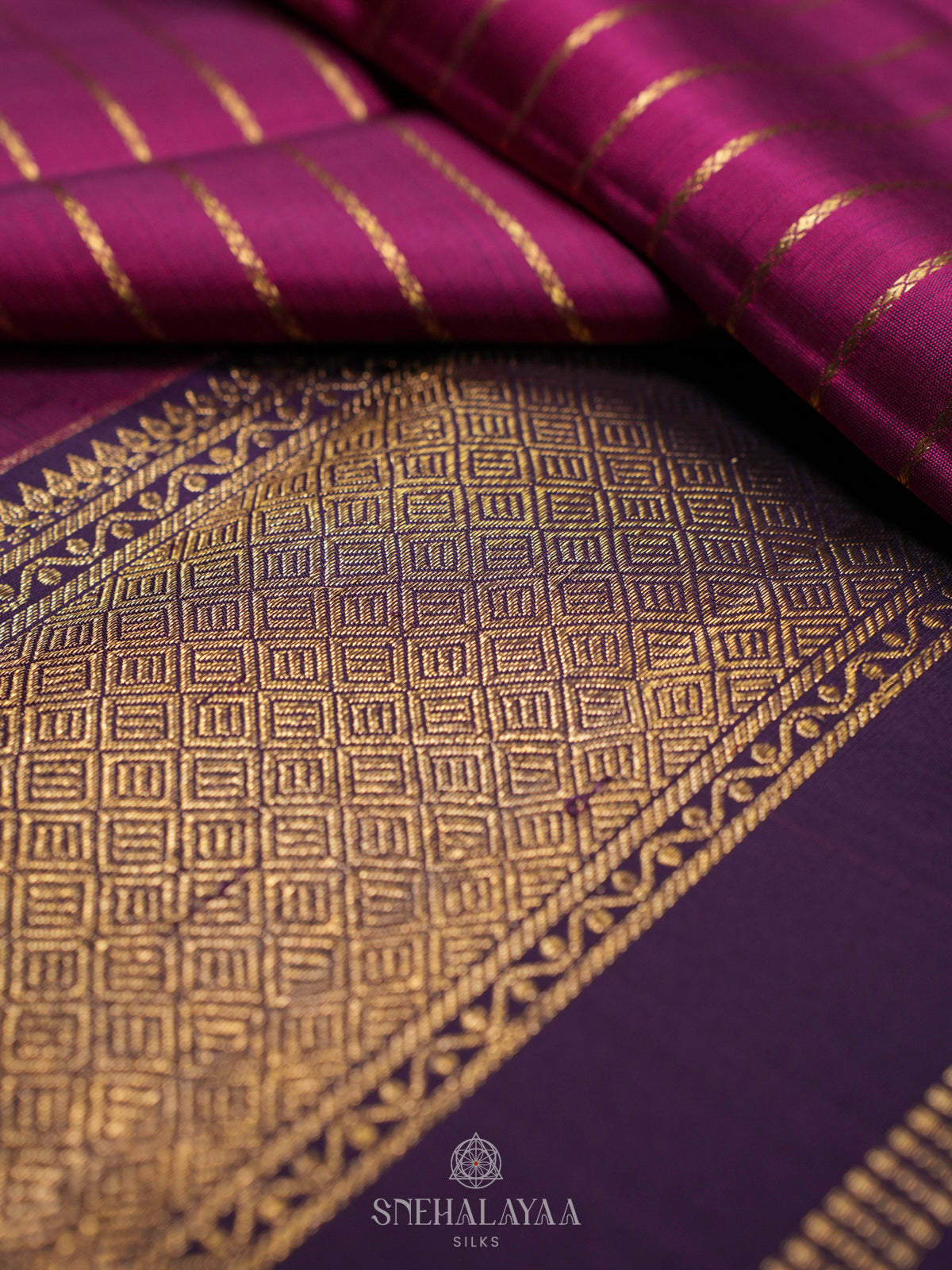 Magenta Kanjivaram Silk Saree