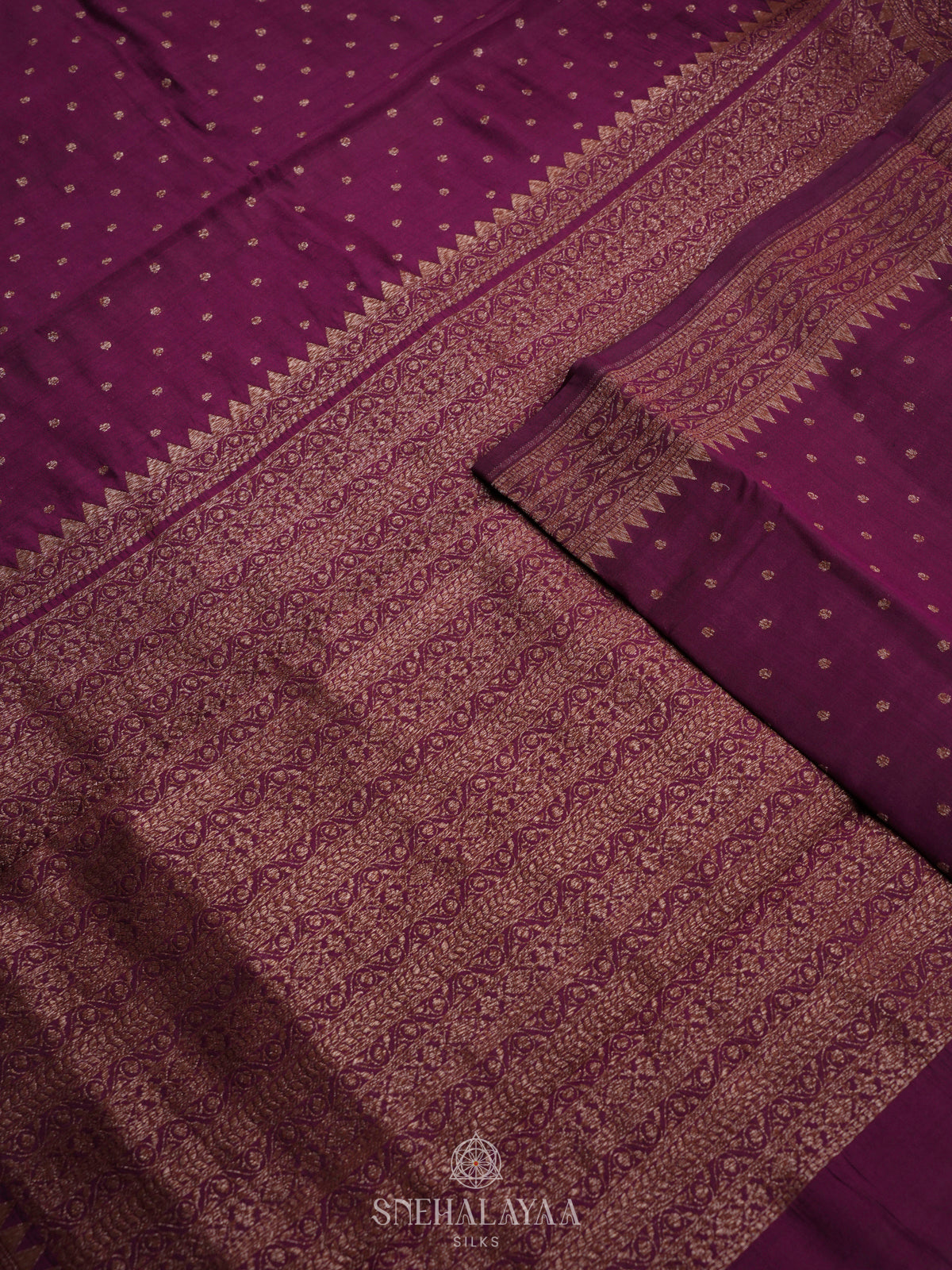 Purple Banaras Raw Silk Saree