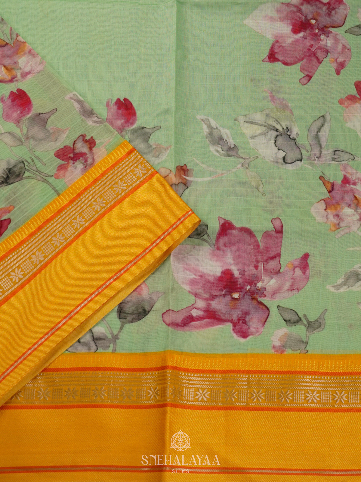Green Chanderi Saree
