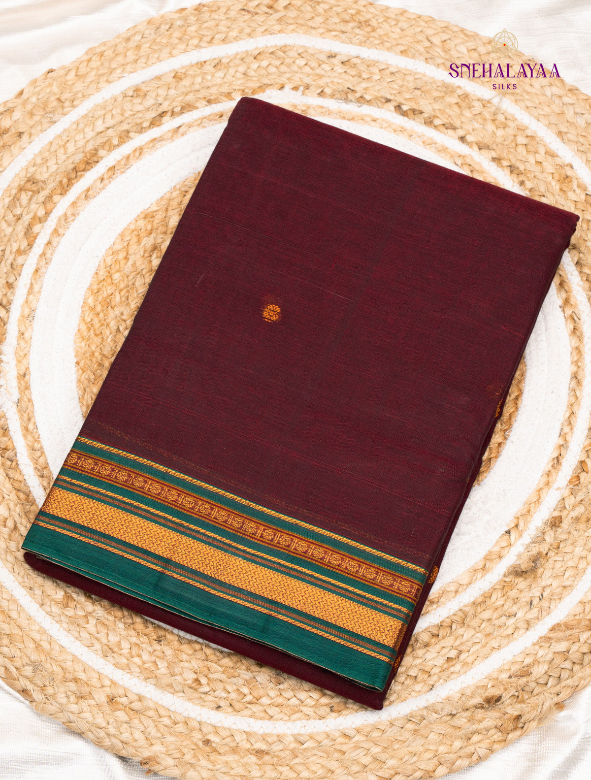 Maroon Narayanpet Cotton Saree