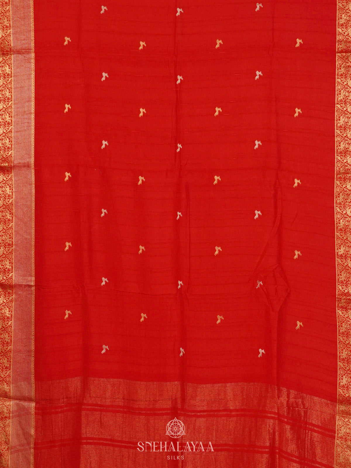 Rust Orange Banaras Saree