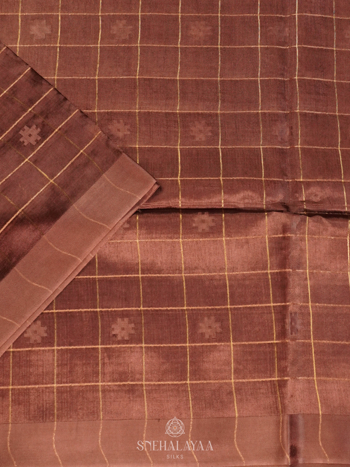 Brown Tussar Saree