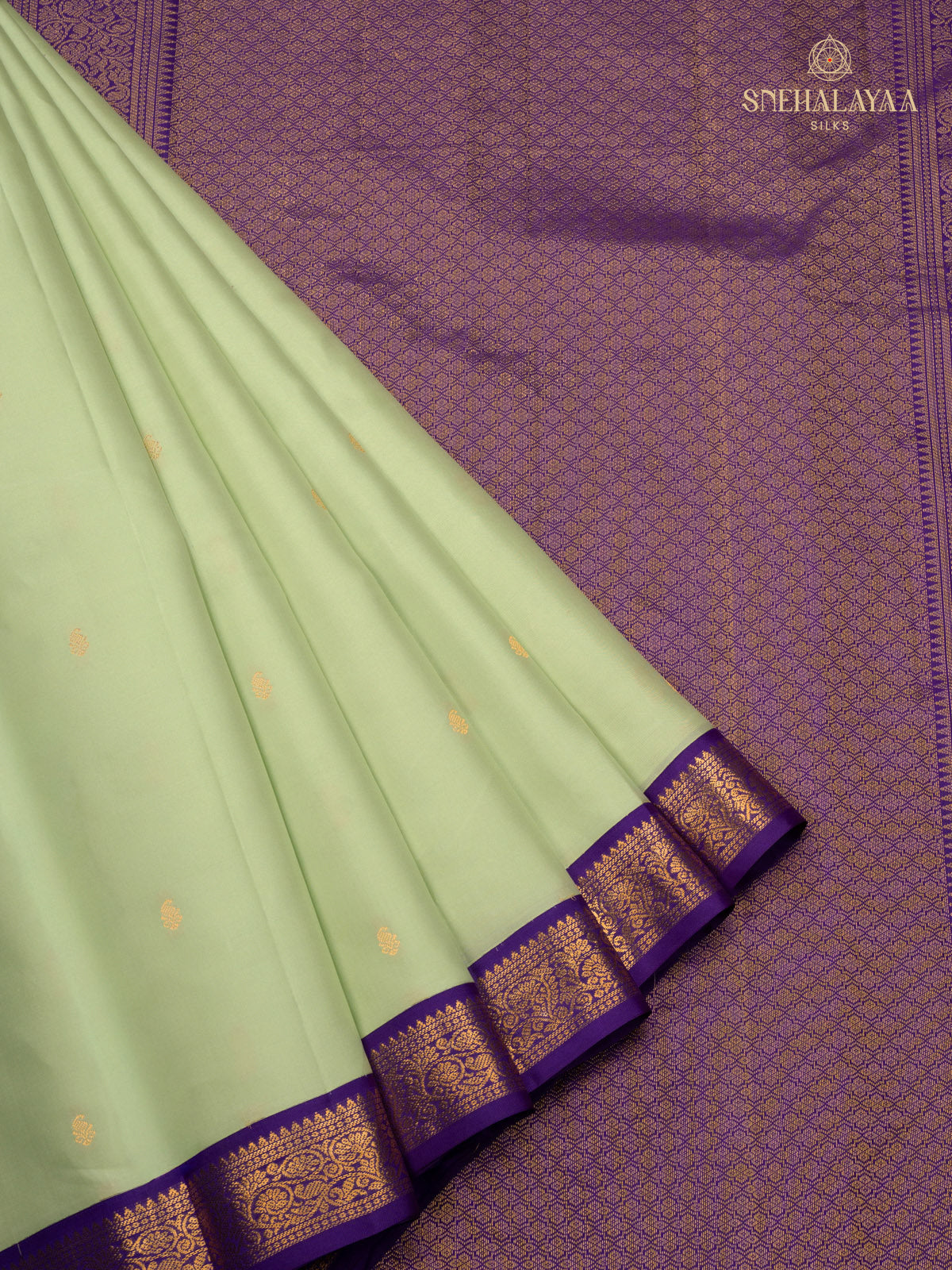 Pista Green Kanjivaram Silk Saree