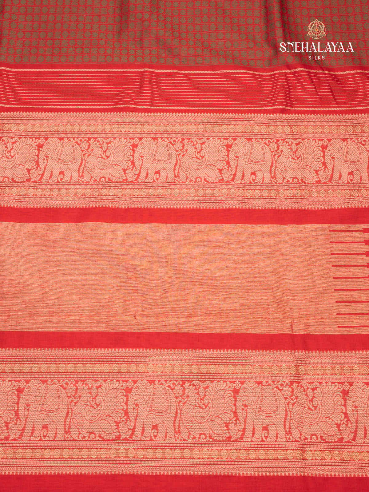 Light Red Kanchi Cotton Saree
