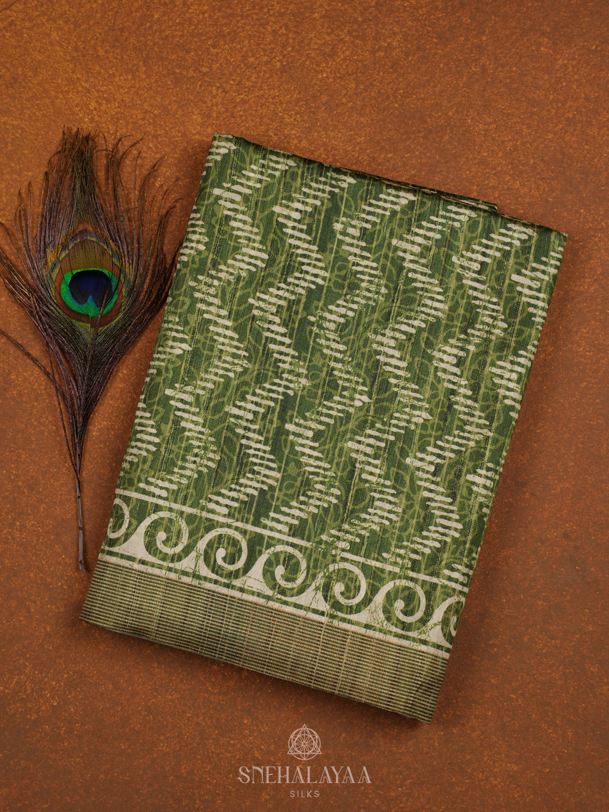 Green Tussar Saree
