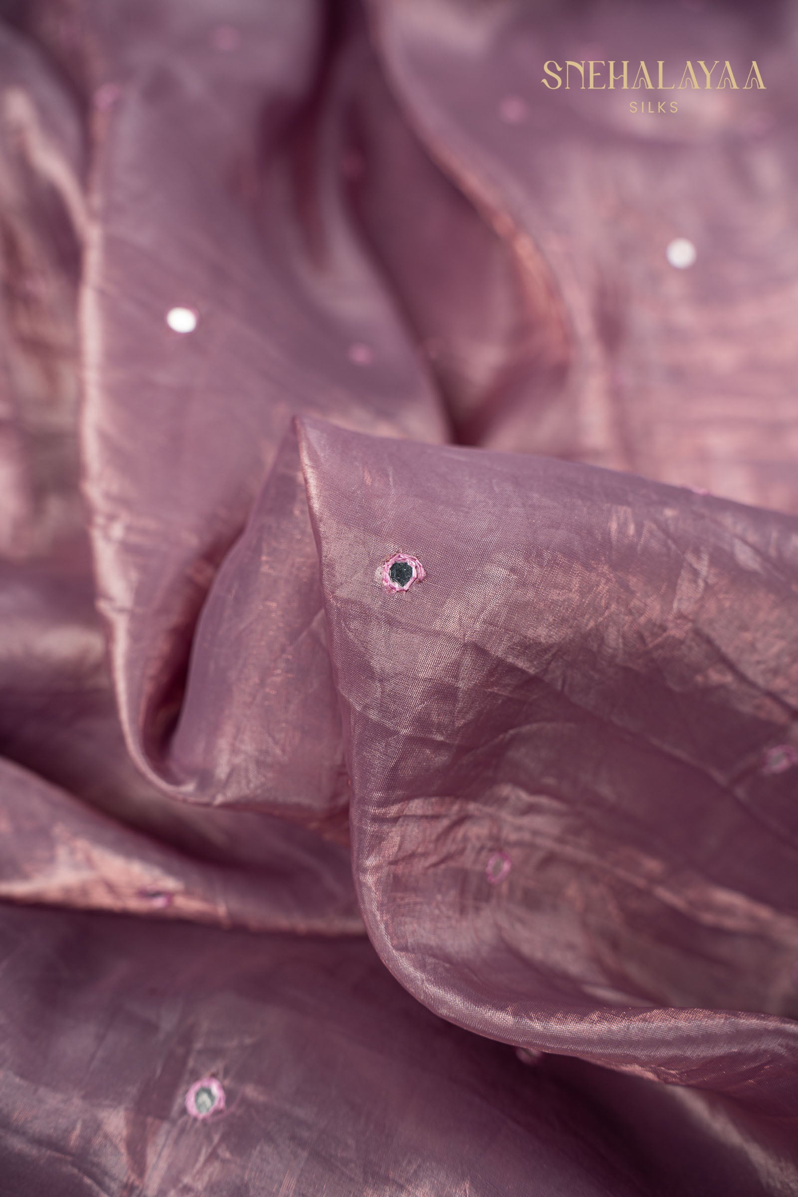 Mauve Purple Designer Saree