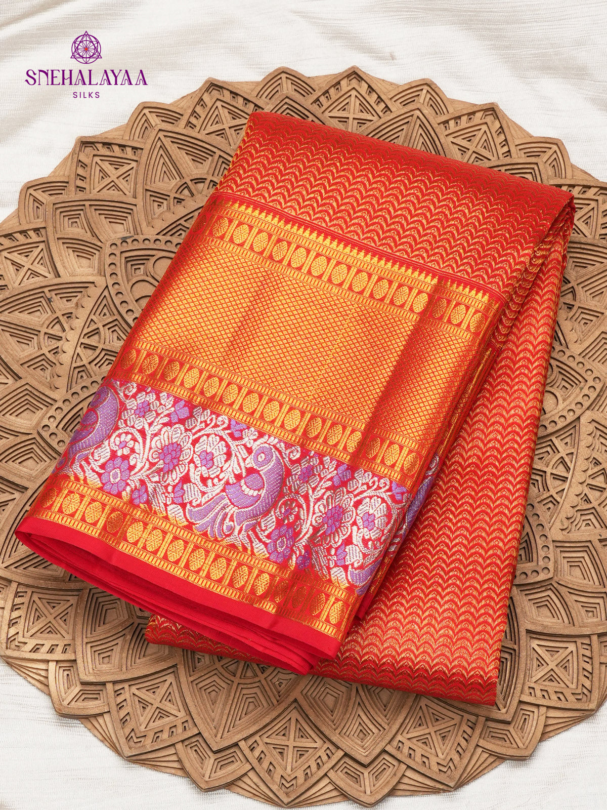 Red Kanjivaram Tissue Silk Saree