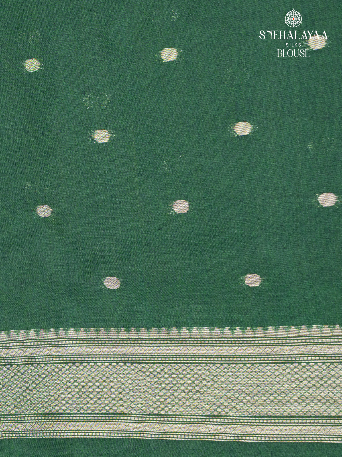 Forest Green Banaras Jute Saree